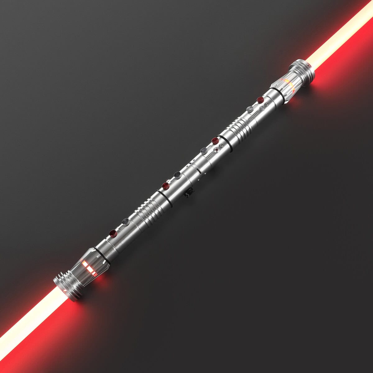 Darth Maul Silver Double-Bladed Lightsaber - Xenopixel V3